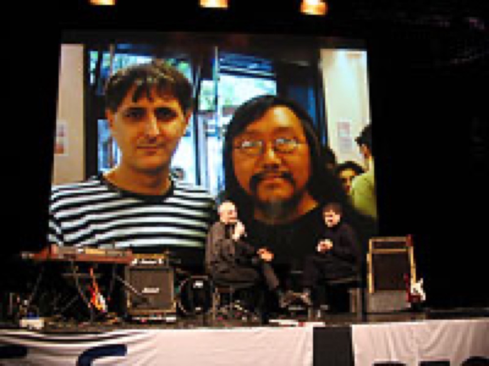 Triceps and Zograf at the slide show in Budapest